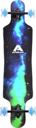 Лонгборд Apollo Galaxy Twin Tip drop-through freeride cruiser високошвидкісні ABEC-9 бамбук + fiberglass повний компліт 42" для фрірайду карвінгу трюків оригінал Німеччина 2025