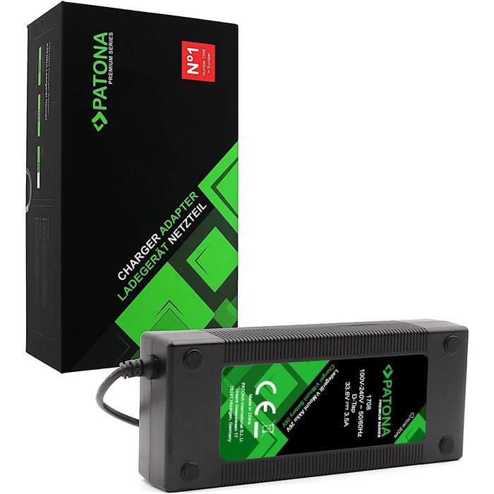 Зарядний пристрій PATONA преміум-класу D-Tap 3,5 A для акумуляторів V-подібного типу 26 В Блок живлення для швидкої зарядки з кабелем Сумісний з акумуляторними блоками V-подібного типу 26 В Захист від перезаряджання та короткого замикання