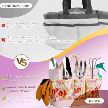 Набір садових інструментів Gartenwerk, 11 предметів, нержавіюча сталь секатор, рукавички, сумка для квітів, розпилювач, килимок для пересадки рослин інструменти для саду в рожевому кольорі