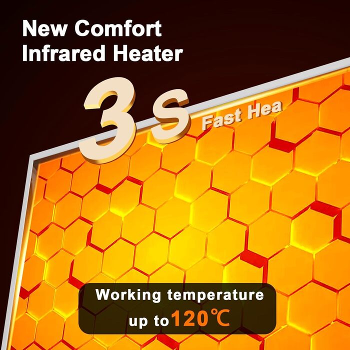 Інфрачервоний обігрівач picture 300 Вт - Швидко нагрівається за 1-3 хвилини - Енергоефективний із захистом від перегріву - Надзвичайно тихий - Сертифіковано TV та має 10-річну гарантію - Sunset 300 Вт - Без пульта дистанційного керування Sunset