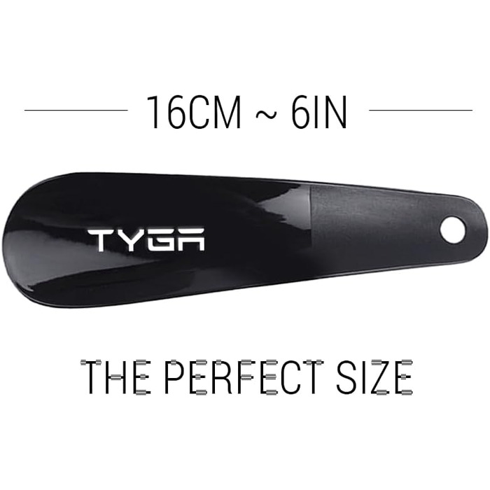 Чорний ріжок для взуття, універсальний - для всіх туфель, каблуків, черевиків і кросівок (лічильник - зручний для чоловіків, жінок