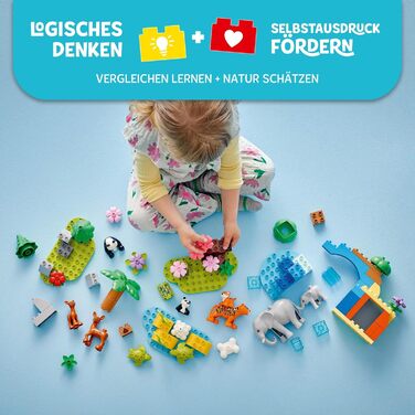 Конструктор LEGO DUPLO 10446, 3-в-1 Сім'ї Диких Тварин, 92 деталі