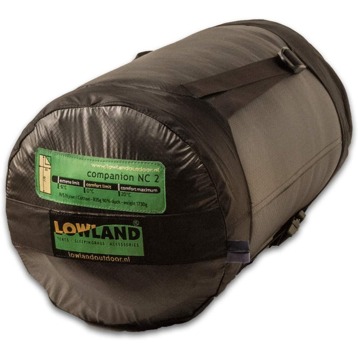 Пуховий спальний мішок Lowland Outdoor Companion NC 2, синій, 220x80 см одномісний