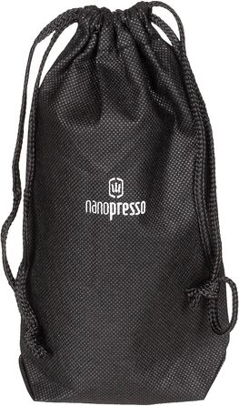 Портативна еспресо-машина WACACO Nanopresso, оновлена версія мініпресо, тиск 18 бар, туристична кавоварка без захисного чохла, з ручним керуванням, для кемпінгу на вулиці або в приміщенні, сірий