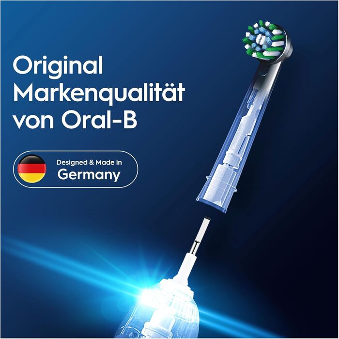 Щітки Oral-B Pro CrossAction для електричної зубної щітки, 6 шт. , чудове чищення зубів з інноваційною Х-подібною щетиною, оригінальна насадка для зубної щітки Oral-B, виробництво Німеччина, чорна 6 шт. Нова одинарна