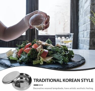 Миски з нержавіючої сталі Toyvian з кришками, набір із 3 глибоких мисок для рису та супу, маленькі металеві миски з подвійними стінками, ізольовані миски для рису для салату, закусок та зберігання.