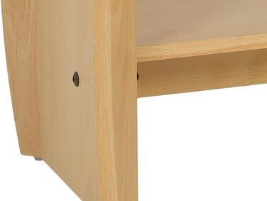 Функціональний журнальний столик Michael, імітація дерева з меламіновим покриттям, декор бука, розсувний 90-142 см, регульована висота за допомогою ручки 52-62 см