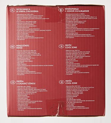 Масляна фритюрниця Bestron з технологією холодної зони, фритюрниця об'ємом 3,5 літра, плавно регульований регулятор температури до 190C, частково можна мити в посудомийній машині, 2000 Вт, колір Black Black Single