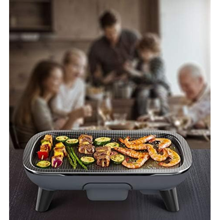 Електрична сковорода Tefal YY4570FB Plancha des Saveurs, антипригарне покриття, Titanium Force, технологія Thermo-Spot, регульований термостат, знімна плита, можна мити в посудомийній машині, чорний