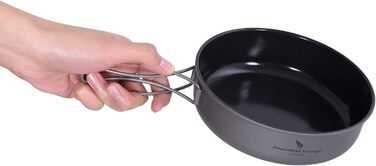 Титанова сковорода з антипригарним покриттям 15 см Легка сковорода Сковорода Походи Кемпінг Маленька тарілка Чаша Відкритий посуд