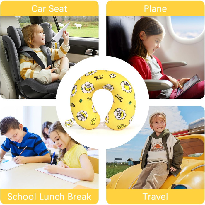 Дитяча дорожня подушка MINISO Minions, дорожня подушка Memory U-подібна, подушка Minions Neck Pillow Airplane Children, дорожня подушка Neck Pillow для літаків, поїздів, безпілотних автомобілів