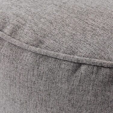 Пуф-мішок Lumaland (50 л) Компактний крісло-мішок з функцією 3-в-1 зручний стілець, практичний бічний столик та стильна підставка для ніг З гнучким наповнювачем з пінополістиролу Ø 25 x 45 см Світло-сірий