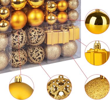 Набір ялинкових кульок зі 105 предметів Homewit