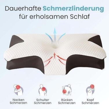 Подушка для голови та шиї ZYVO Rest Pillow терапевтична подушка для шиї, підтримує шию та голову для природного вирівнювання хребта під час сну. (Сіра)