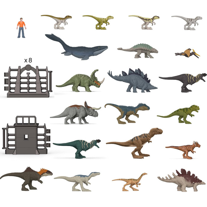 Адвент-календар Mattel Jurassic World, міні-ігровий набір