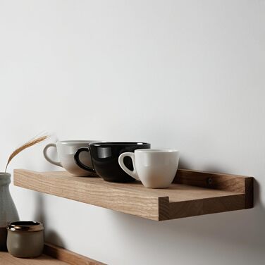 Дерев&39яна полиця для картин, настінна полиця, плаваюча полиця з дуба, полиця для коридору, дерев&39яний декор, настінна полиця, масив дерева (світлий дуб, ширина 80 см / глибина 15 см) Ширина 80 см / глибина 15 см світлий дуб