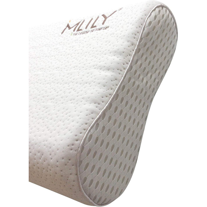 Ортопедична подушка для шиї Ebitop, подушка з віскозної піни з ефектом пам&39яті, регульована по висоті, ергономічна подушка для голови, подушка для сну, подушка для шиї, 60x35x13 см, білий (60x35x13 см)