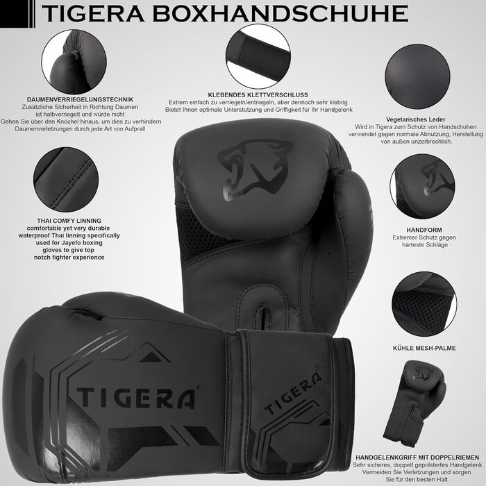 Боксерські рукавички Tigera для чоловіків та жінок, тренувальні професійні боксерські мішки, рукавички для ММА, муай-тай, спаринг, кікбоксингу, 10 унцій