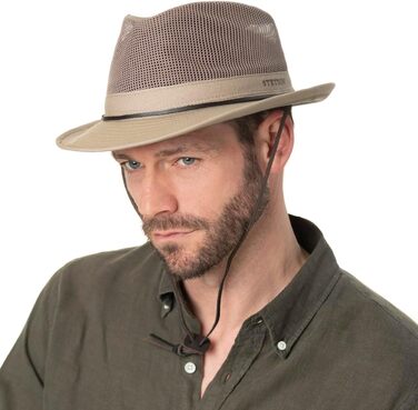Шапка Stetson Takani Safari, жіноча/чоловіча, 100 бавовна, захист від ультрафіолету 30, сонцезахисна шапка, ремінець від підборіддя, сітчаста вставка, що м&39ється, розмір L, бежевий