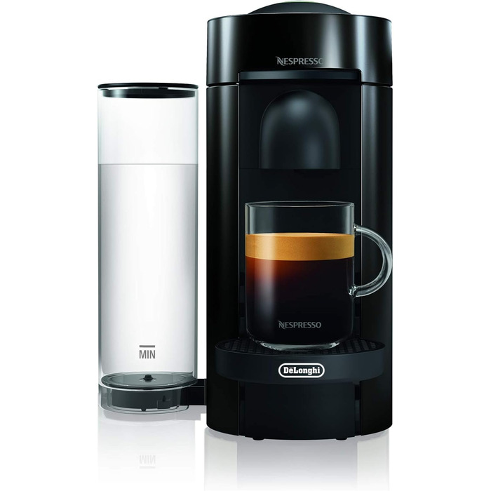 Еспресо-машина Nespresso Vertuo ENV150B від De'Longhi, кольорове чорнило чорне, капсули Vertuo System, 1,1 літра, чорний