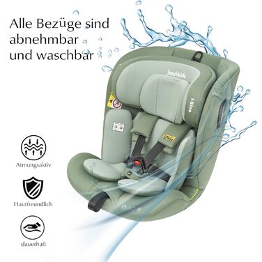 Дитяче автокрісло Jovikids, що повертається на 360 з ISOFIX та положенням для відпочинку, i-Size (ECE R129) 40-150см (0-36кг) Дитя