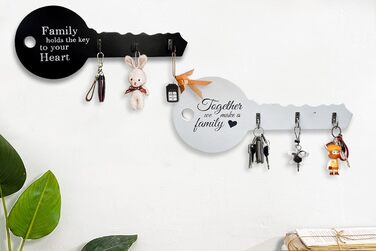 Подарунок для прикраси будинку Ключниця з дерева, самоклеюча або свердлильна, 3-стороння установка, дошка для ключів, дошки для кл