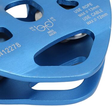 Подвійний блок для зіплайна, канатна дорога у формі серця для скелелазіння та використання, легка та синього кольору.