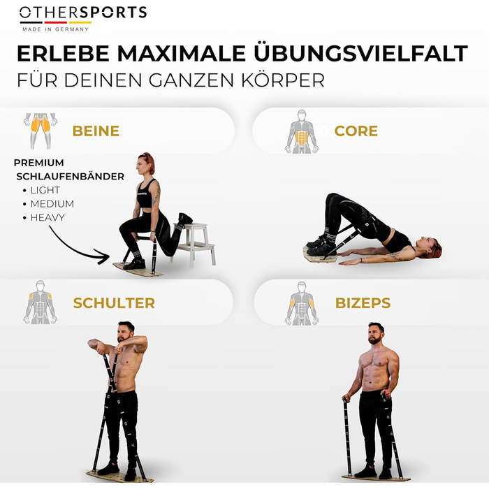 Дошка для віджимань Pro 3 Максимально ефективне тренування грудних мязів з функцією балансу та опору Деревяна дошка для віджимань Тренажер для грудних мязів III. З еспандерами та півроликом