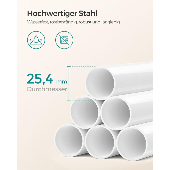 Полиця для душу, кутова полиця для ванної, з 4 полицями, полиця для ванної, загальна висота 85-305 см, регульована по висоті, поли