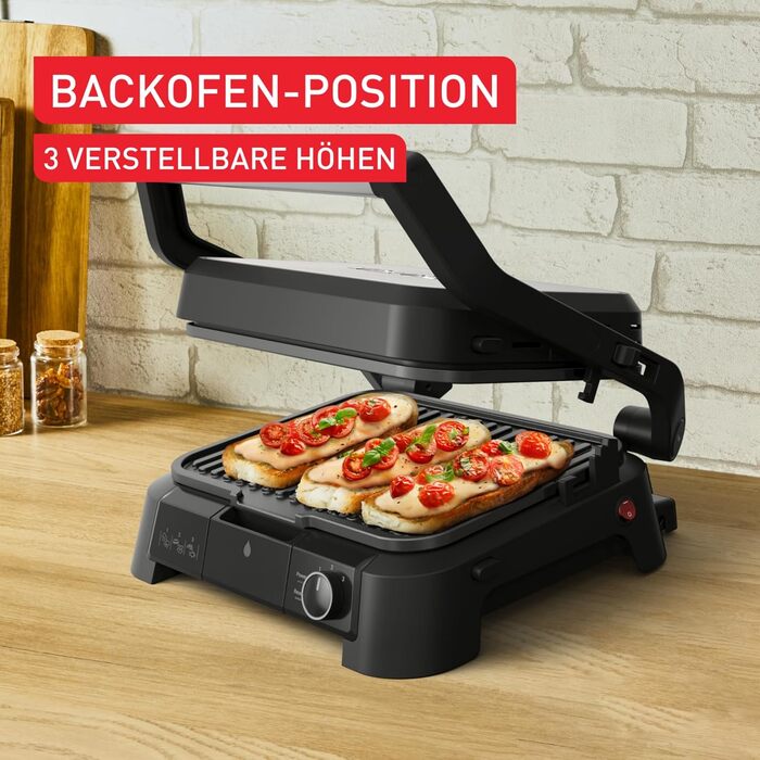 Електрогриль 3в1 Tefal SuperGrill контактний гриль, настільний гриль та BBQ, 2000 Вт, 3 рівні висоти, антипригарне покриття, для м'яса, овочів та сендвічів, до 6 порцій