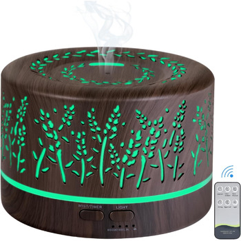 Дифузор аромату YONGYAO, ультразвуковий ароматерапевтичний дифузор для ефірних масел 500 мл, кімнатний зволожувач повітря електрич