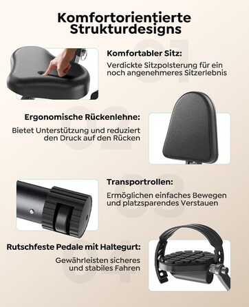 Новий складаний велотренажер Toputure із застосунком, ергометр 5-в-1 з тросами опору для рук і ніг, 16 магнітних рівнів опору, домашній тренажер до 140 кг, ультратихий зелений