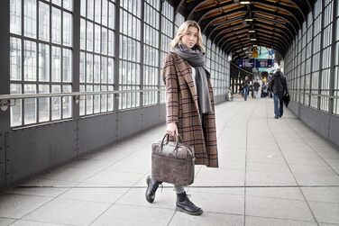 Портфель (M). Велика сумка, сумка для ноутбука і сумка через плече зі шкіри ручної роботи. Високоякісна чоловіча сумка з натуральн