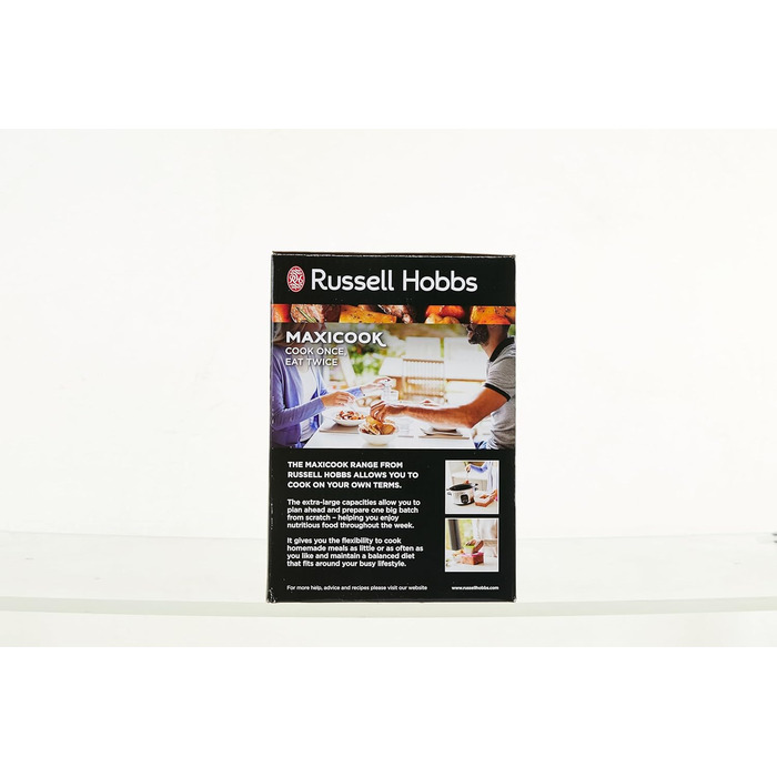 Повільноварка Russell Hobbs каструля з антипригарним покриттям 6 л XL, програмований таймер/час приготування Maxicook (3 налаштува