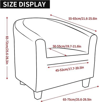 Чохол на крісло Topchances з еластичною підкладкою, універсальний чохол для одномісного дивана, розсувний еластичний чохол на крісло, велюровий чохол з підлокітниками для крісла для кафе, клубного крісла, крісла для відпочинку, коктейльного крісла, бежеви