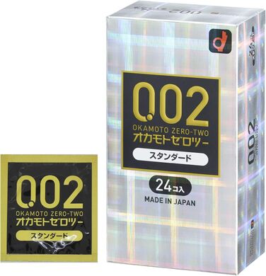 Відмінний ультратонкий презерватив - 24 шт. и Зроблено в Японії, 0.02