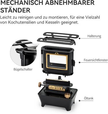 Гасовий ліхтар Thous Winds Petroleum Lantern Outdoor, кемпінговий обігрівач Petroleum Black, портативна плита, багатофункціональна гасова плита Fire Dance для зовнішнього освітлення, опалення, приготування їжі, гриля