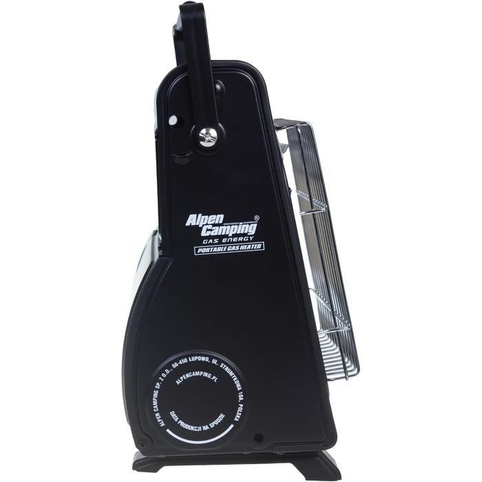 Портативний газовий обігрівач Alpen Camping IK1100, витрата газу 124 г/год, п&39єзорозпал (газова духовка 12 картриджів по 400 мл)