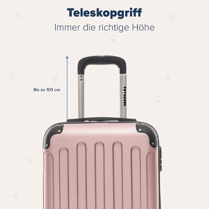 Валіза ручна поклажа TRVLMORE 54x36x20 см - валізи та візки, дорожня валіза на колесах, ручна поклажа візок 54x36x20, тверда валіза мала, валіза ручна поклажа 54x36x20 легка, візок ручна поклажа, рожева валіза ручна поклажа Рожева