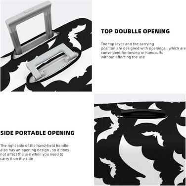 Чохол для валізи на Хелловін з літаючими кажанами, міцний, для туристичних сумок, 45.7 - 81.3 см, розмір M, поліестер