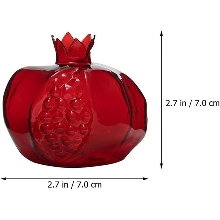 Червоні гранатові вази, імітація гранатової керамічної вази Сучасне креативне мистецтво Квіткова ваза для домашнього офісу Прикраса для прикраси столу та весільної центральної частини Подарунок на новосілля