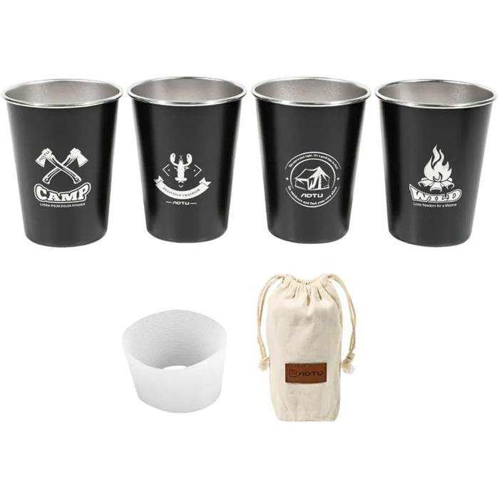 Набір барвистого посуду для кемпінгу, аксесуари для пікніка, кухлі для пригод, харчова нержавіюча сталь 304, полотно, сумка для перенесення в комплекті, зелений