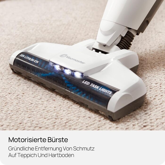 Акумуляторний пилосос 2-в-1 Vacmaster 20V, HEPA 13, 30 хв роботи, безмішковий, для твердих поверхонь, сірий