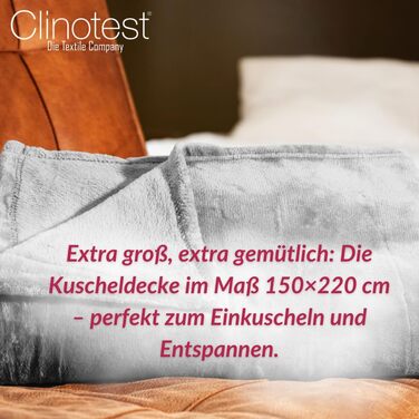 Пухнаста флісова ковдра преміум-класу, що дає усадку та не залишає ворсу Тепла мікротермічна ковдра, ковдра для дивана, кушетки, ліжка та вітальні, (сіра)., 150x220