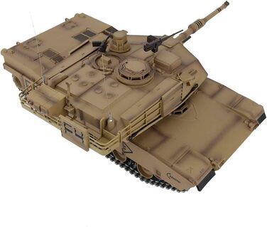 Радіокерований танк M1A2 Abrams 116 Heng Long з димом, звуком, металевими шестернями та гусеницями 2.4GHz Big Boyz