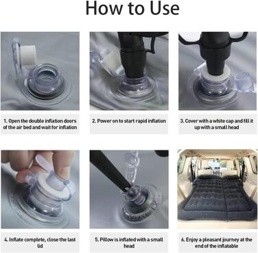 Автомобільний матрац для Suzuki SX4 S-Cross II 2016-2021, надувний матрац у автомобіль, матрац у автомобіль, надувне ліжко в багажник, матрац у багажник автомобіля, комбіноване ліжко в автомобіль, сірий