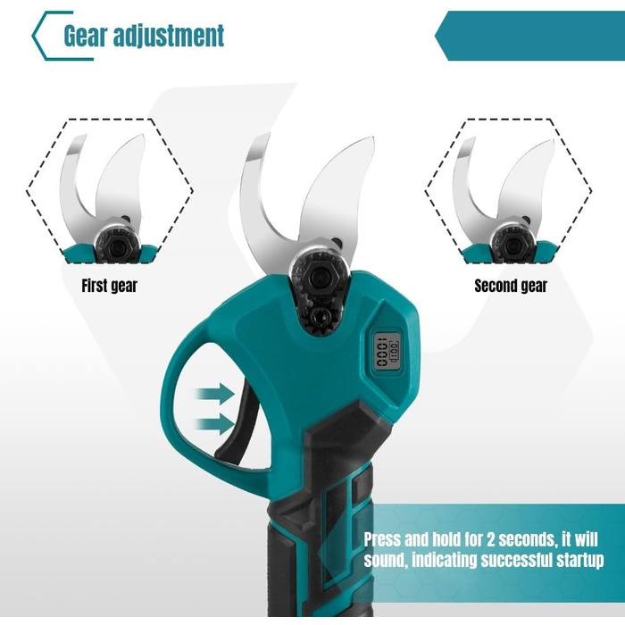 Акумуляторні садові ножиці для акумуляторів Makita 18V, електричні садові ножиці 30 мм, електричні садові ножиці з 2 акумуляторами ємністю 7500 мАг, садові ножиці з дисплеєм, бездротові садові ножиці для садівництва та обрізки дерев