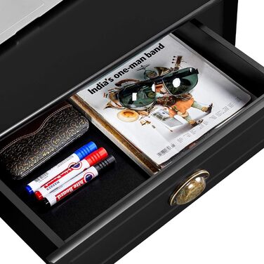 Кутовий стіл Yaheetech, Компактний комп&39ютерний стіл з шухлядою та полицями, Кутовий стіл для невеликих приміщень, 106 71,5 77 см, Чорний