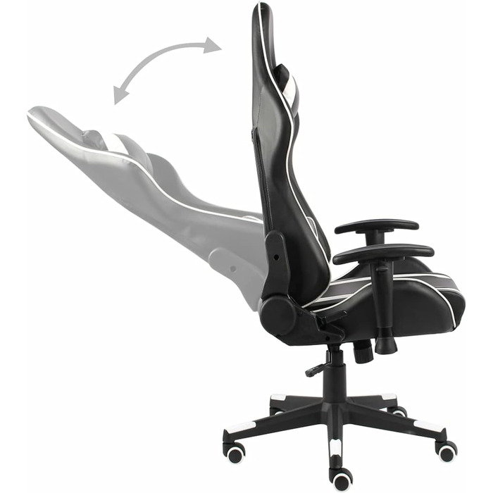 Обертове ігрове крісло, білий ПВХ, крісло для ПК, ігрове крісло для хлопчиків, обертове крісло