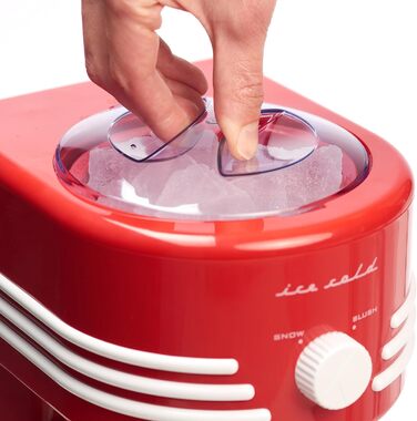 Льодогенератор SlushIce Machine, 2 режими роботи для морозива грубого та тонкого помелу, ретро дизайн, 15 Вт, в т.ч. глечик 1 літр